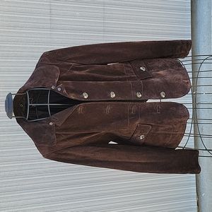 NWOT Alfani suede leather blazer jacket